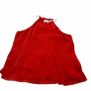 Highline Collective Halter Top with pleats-Size XL-Lined